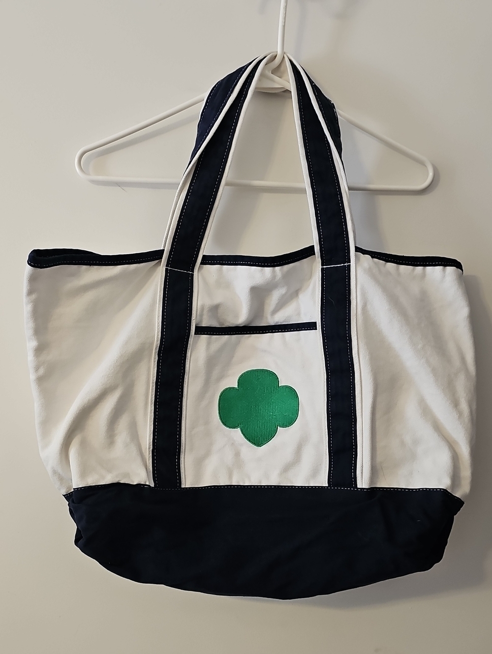 Girl Scout Canvas Tote Bag White And Blue